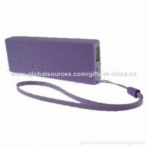 Pocket Power Bank with Free Samples Supply, 2,600mAh Capacity, 5V/1A Input